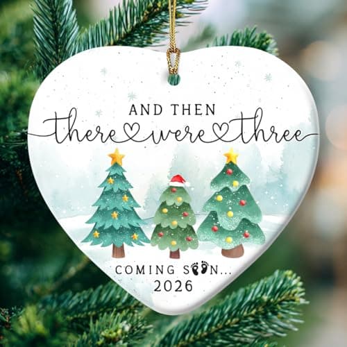 Pregnancy Ornament, Unique Pregnancy Gifts for Expecting 2026, Thoughtful Pregnant Ornaments for Mom Dad Wife Husband, Adorable Christmas Ornaments for Tree Decorations