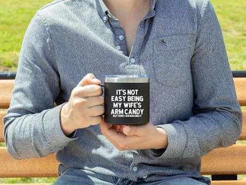 14Oz Funny Husband Mug (Black) - Husband Gifts from Wife - Unique Birthday Gift