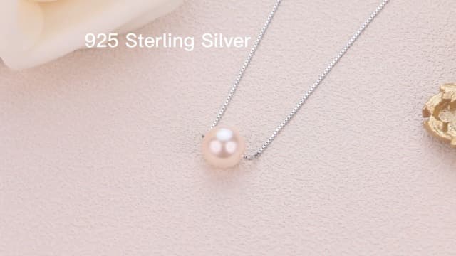 Sereney Birthday Gifts for Girls Women, Sterling Silver Pearl Necklace as 7 9 10 11 13 15 16 18 21 30 40 50 60 Year Old Birthday Gifts, Single Pearl Necklace as Bday Gifts for Friends Lockets