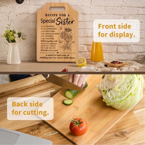 Gifts for Sister, Sister Birthday Gifts, Recipe for A Special Sister Cutting Board, Sisters Gifts from Sister, Mothers Day Christmas Gifts for Sister Sister Adult