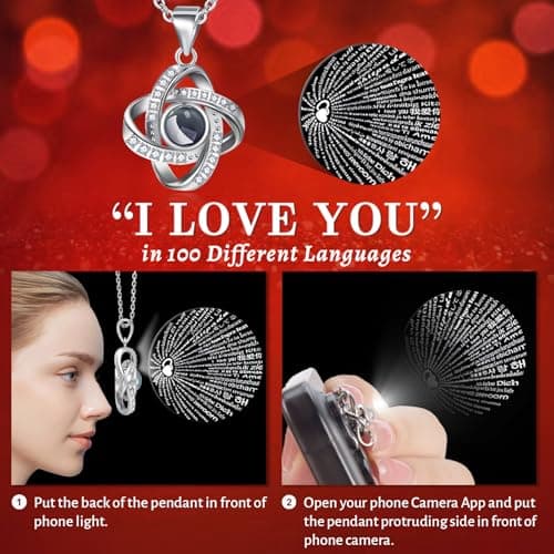 2 Preserved Rose Gift for Women - Eternal Rose with I Love You Necklace - Romantic Birthday Gifts for Girlfriend Mom Her Wife Grandma on Valentines Mothers Day Anniversary Christmas-Red