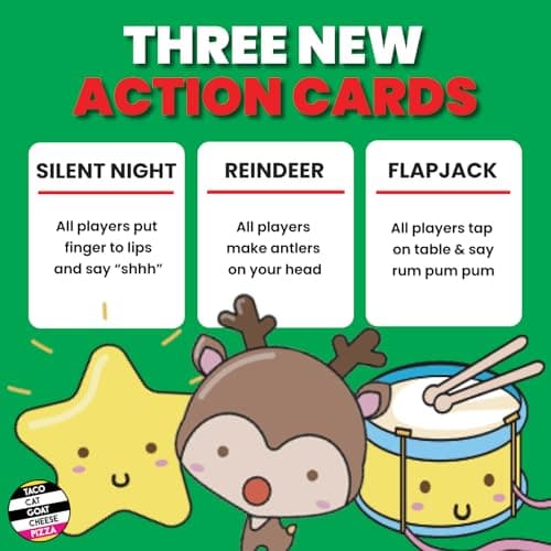 Santa Cookie Elf Candy Snowman Card Game – by Taco Cat Goat Cheese Pizza – Holiday Party Card Game – Great Stocking Stuffer – Fun for Kids, Teens, Adults and Family - 10 Min Ages 7+