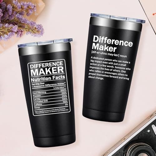 Grifarny Difference Maker Definition Tumbler Mug - Thank You Gifts for Men, Women - Appreciation, Inspirational Gifts for Boss, Employee, Teachers, Assistant Principal, Coworkers