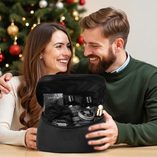 Father's Day Gift for Men - Luxury 30-Piece Bath & Beard Gift Set for Men, Bath & Body Care Kit for Him with Beard Wax | Christmas, Valentine's Day, Birthday, Spa Kit Travel Bag Gift for Dad