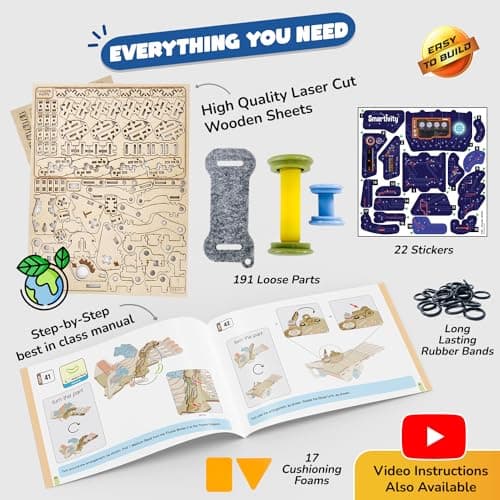 Smartivity DIY Robotic Mechanical Hand STEM Toy for Kids 8-9-10-11-12-13-14 Years Old | 2024 Parents Choice Award Winner I Birthday Gift for Boys & Girls | Engineering Kit for 8-14 Years Old
