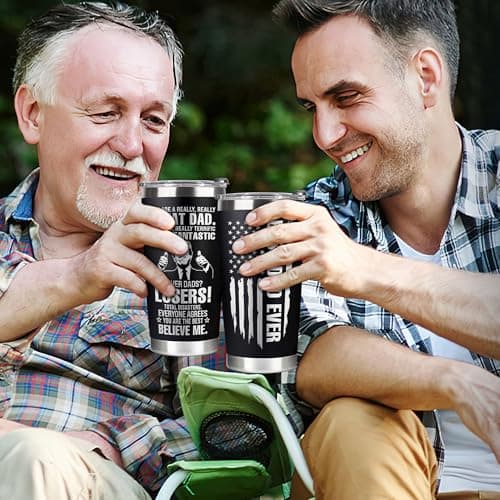 Christmas Gifts for Dad, Men - Gifts for Dad from Daughter, Son - Dads Birthday Gift Ideas, Happy Birthday gifts for Dads, Fathers - Best Dad Ever Gift, Present for dads, Fathers - 20 Oz dad Tumbler