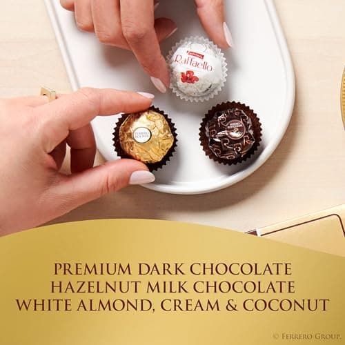 Ferrero Collection, 24 Count, Premium Gourmet Assorted Hazelnut Milk Chocolate, Dark Chocolate and Coconut, 9.1 oz
