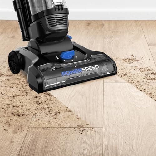 Eureka PowerSpeed Lightweight Upright Vacuum Cleaner for Carpet and Hard Floor, Powerful Bagless Upright Vacuum Cleaner for Home Pets, NEU181A, Blue