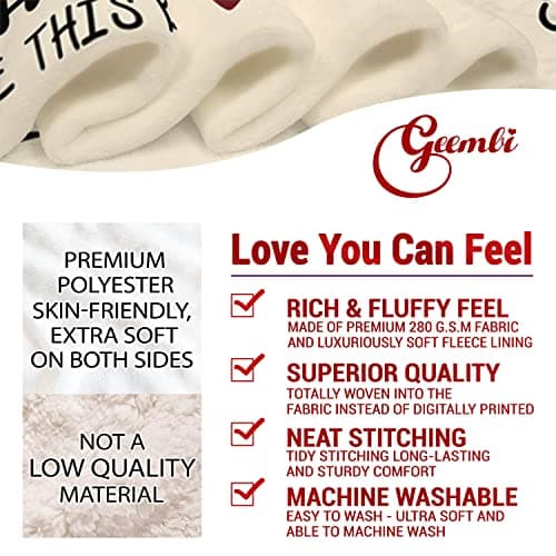 GEEMBI Gifts for Mom from Daughter Son - Super Soft Fleece Throw Blanket for Couch Bed 60x80 in - Mothers Day Mom Birthday Gifts, Mama Gift for Mother, Lightweight Fleece Blanket for Women
