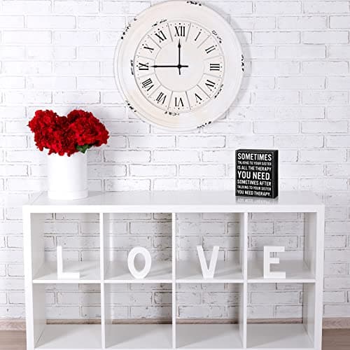 Jetec Funny Sister Gifts Sometimes Talking to Your Sister Is All the Therapy You Need Wood Sign 5.9 x 5.1 Inch Funny Plaques with Sayings Decorative for Christmas Home Decor