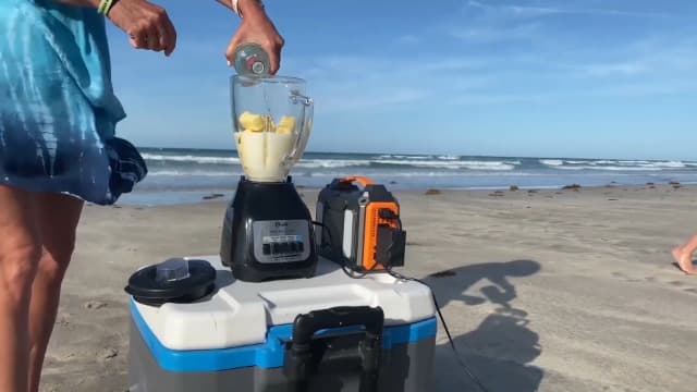 Portable Solar Generator, 300W Portable Power Station with Foldable 60W Solar Panel, 110V Pure Sine Wave 280Wh Lithium Battery Pack with USB DC AC Outlet for Home Use RV Van Outdoor Camping-Orange