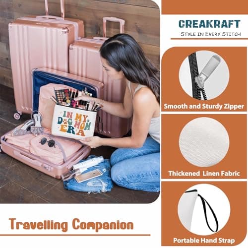 Dog Mom Gifts Makeup Bag IN MY DOG MOM ERA Singer Fans Inspiration Merchandise Travel Cosmetic Zipper Bag Dog Lover Gifts for Girls Women Gifts New Dog Owner