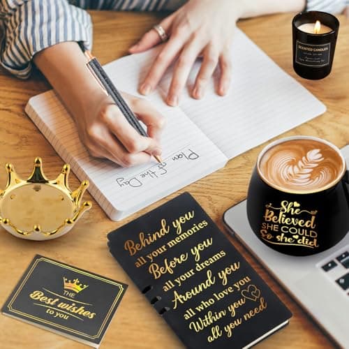 Graduation Gifts for Her, Congratulations Gifts for Women, High School Nurse College Graduation Gift Class of 2025 Friends Sisters, She Believed She Could So She Did Crown Cup Coffee Mug Inspirational