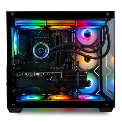 Panorama XL Gaming PC Desktop (NVD GeForce RTX 5080, Intel 24-Core i9-14900KF Processor, 96GB DDR5 RAM, 4TB Gen4 NVMe SSD, WiFi 6E, HDMI, Windows 11 Pro) Best 2025 Prebuilt Tower RGB Gamer Computer