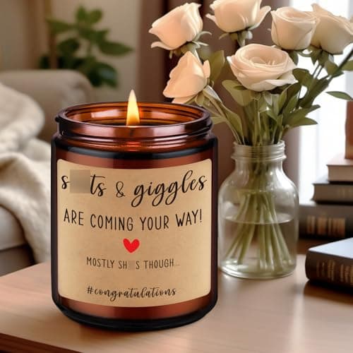 Miracu Funny Baby Shower Candle, New Parents Gifts for Couples, Unique Mom and Dad Gifts for New Parents, Expecting Mom to be - Christmas, Boy Baby Announcement, Congratulations Pregnancy Couple
