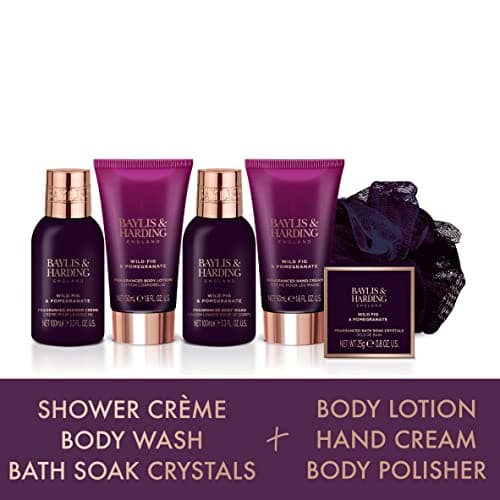 Baylis & Harding Gift Set for Women - Luxury Bath & Skincare - Moonlight Fig - 6-Pack