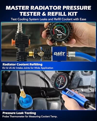 Orion Motor Tech Coolant Pressure Tester Kit, 31pc Master Coolant Vacuum Refill Kit with 23 Radiator Adapters, Radiator Cooling System Pressure Tester Kit with Vacuum Pump Vacuum Purge & Refill Tool