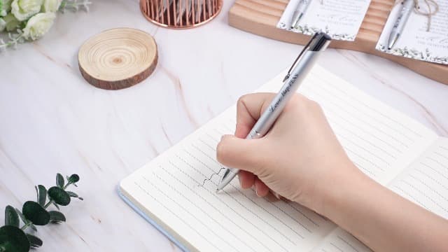 50 Sets Wedding Favors for Guests Includes 50 Black Ink Retractable Ballpoint Pen 50 Thank You Cards 50 Organza Bag with Hemp Rope Bridal Shower Favors Bridal Shower Gifts for Party Supplies