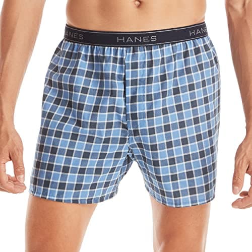 Hanes Pack, Cool & Breathable Cotton Underwear, Moisture-Wicking Boxers for Men