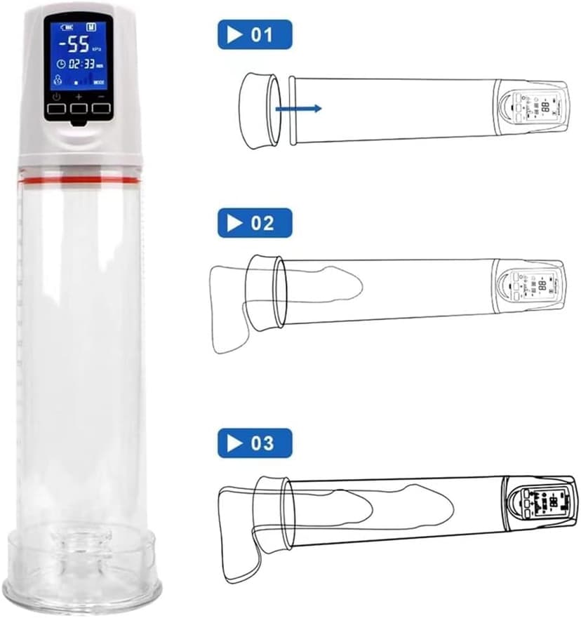 Enhancement Vacuum Pumps Air Pressure Device, Increase Sizes Growth Automatic Pump, Electric Massager Enlargement Silicone Pocket Strength Suction Enlarger R8M3