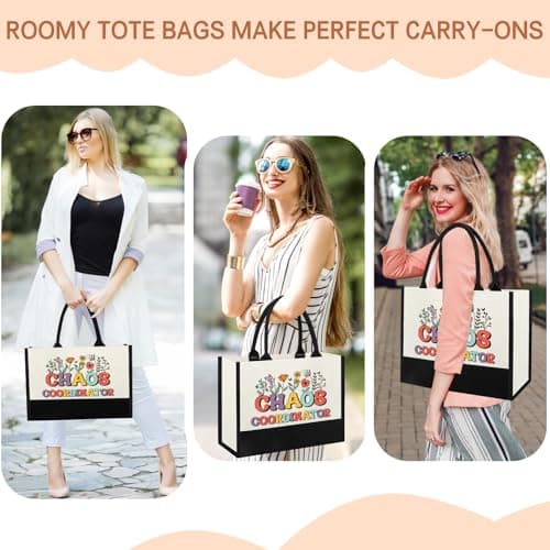 Chaos Coordinator Tote Bag Gifts for Women, Thank you Appreciation Gifts for Coworkers Boss Lady Manager Supervisor Wedding Planner Secretary Administrator Idea for Birthday Christmas