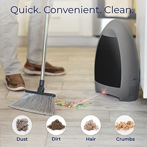 EyeVac Home Touchless Vacuum Automatic Dustpan - Great for Sweeping Pet Hair Food Dirt Kitchen - Ultra Fast & Powerful, No More Bending Down, Bagless, Corded, Automatic Sensors, 1000 Watt (Silver)