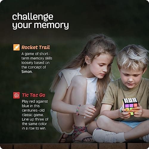 Rechargeable Game Activity Cube - Toys for Boys and Girls - 9 Fun Brain & Memory Games - Birthday Gifts for Age 6, 7, 8, 9, 10, 11, 12 Year Old Kids Teens - Best Boy Toy Gift Ideas