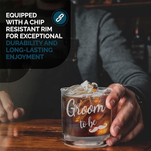 shop4ever Groom To Be Engraved Whiskey Glass 11 oz. Wedding Engagement Gift