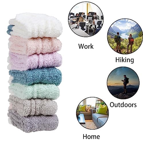 Womens Winter Fuzzy Socks Cozy Fluffy Sock Warm Fuzzy Christmas Socks for Women