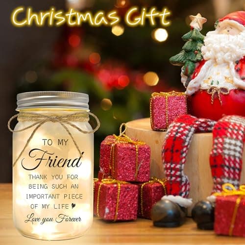 Friendship Gifts for Women, Mason Jar Night Lights for Friend, Gifts for Friends Best Friend Birthday Gifts, Thankgiving Christmas Gifts for Women
