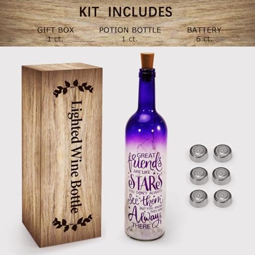 Christmas Gifts for Women - Best Christmas Gifts 2025 - Wine Bottle Lights with Cork - Light Up Lamp Decor for Home Decorations - Birthday Friendship Unique Gift for Womens Men Girls Boys Adults