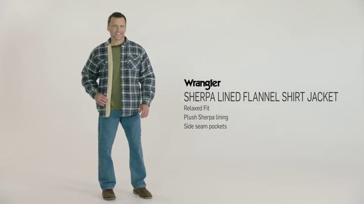 Wrangler Authentics Men's Long Sleeve Sherpa Lined Shirt Jacket