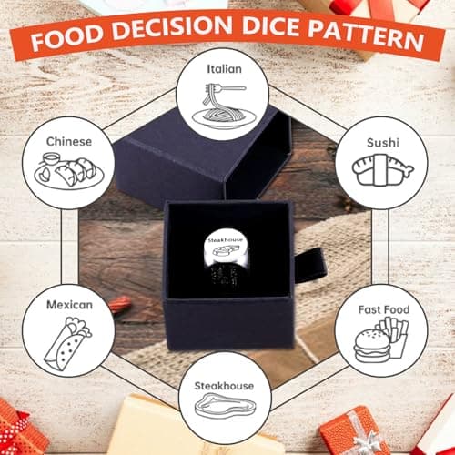 Stocking Stuffers for Adults Men Women White Elephant Gifts for Couples Funny Date Night Food Dice Anniversary Valentine's Day Birthday Gifts for Men Women Him Her