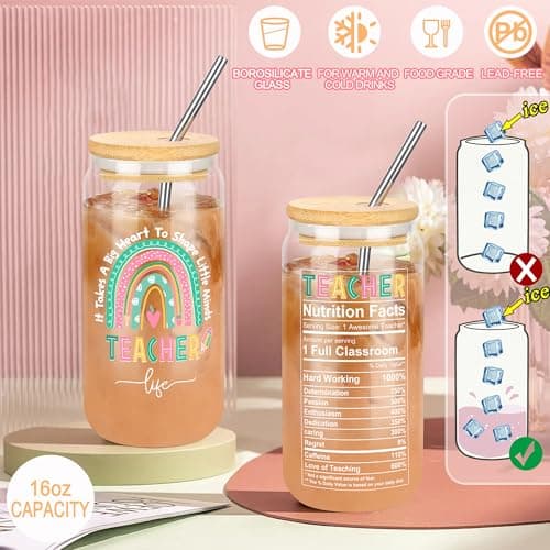 Teacher Gifts for Women, Christmas End of Year Thank You Appreciation Retirement Gifts for Teachers Women Basket Set of 9