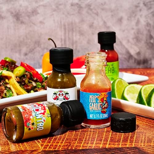 Thoughtfully Gourmet, Master Hot Sauce Collection Sampler Set, Flavors Include Garlic Herb, and More, Hot Sauce Gift, Set of 30