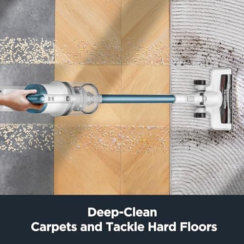 Eureka RapidClean Pro NEC280TL Cordless Stick Vacuum Cleaner – Lightweight 5.3 lbs, 40-Min Runtime, LED Headlights, 3 Power Modes, Ideal for Pet Hair, Hard Floors & Carpets