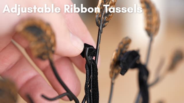 Americanflat Family Tree Picture Frame - Includes 6 Hanging 2x3 Picture Frames - Adjustable Ribbon Tassels - Ideal as Mother’s Day Gifts, Birthday Gifts, or Christmas Decor - Black and Bronze