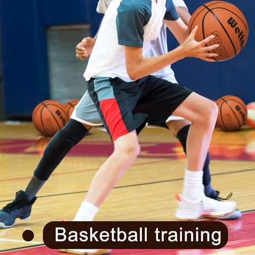 Wettarn Rubber Training Basketball with Pump Street Ball Made for Teens Adults Indoor and Outdoor Game Gym Training Competition Basketball Games