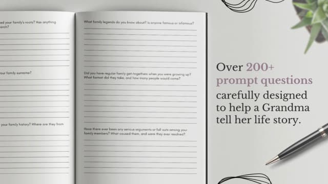 Grandma's Life Story Journal (Hardcover): A Meaningful Keepsake for Grandma to Share Her Journey & Memories, Book Includes 250+ Prompt Questions, Sentimental Gift for Mother's Day, Birthday, Christmas