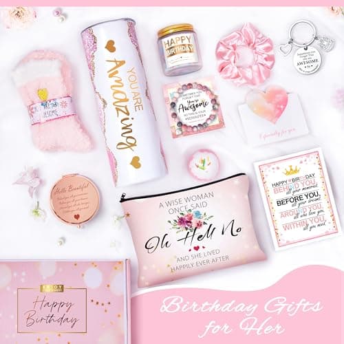 Birthday Gifts for Teen Girls, Best Friend Gift for Her, Happy Birthday Relaxing Spa Gifts Basket Self Care Gift for Mom, Wife, Girlfriend, Sister, Her, Friends, Coworker