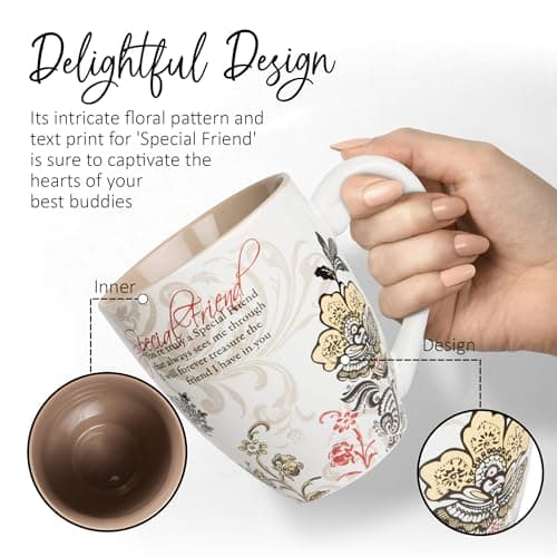 Pavilion Coffee Mugs - Mark My Words Special Friend Mug with "You're Truly A Special Friend" Text Design - Ceramic Coffee Cup for Friends, Microwave & Dishwasher Compatible - Multicolor, 20 oz