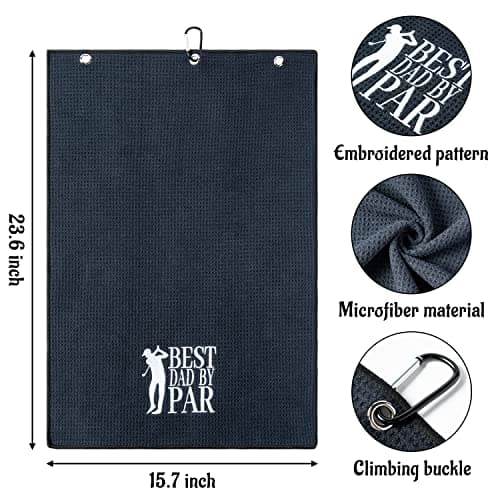 R HORSE 2Pcs Funny Golf Towel Gifts, Microfiber Embroidered Golf Towels for Bags with Clip, Sport Accessories Birthday for Men Women Golfer Fan