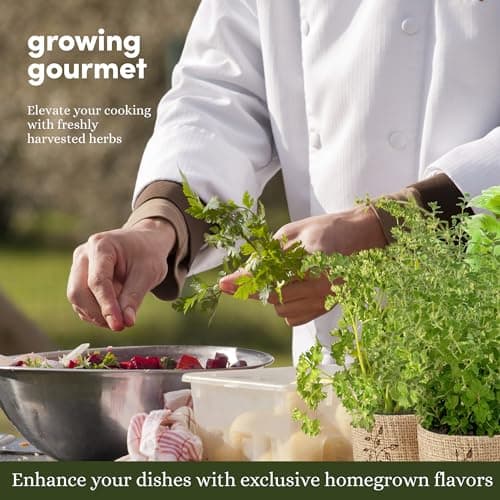 Planters' Choice 9 Herb Indoor Window Garden Kit - House Plants Seeds - Best Unique Gift Ideas for Women, Mom, Friend, Her, Birthday, Housewarming, Mother - New Home Kitchen Gifts - Live Plant Starter