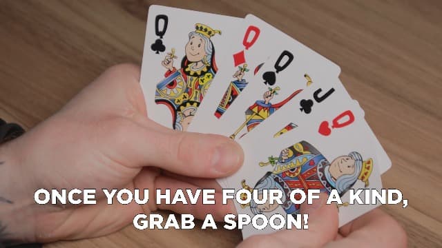 Spoons in a Case, Card Games for Kids - Spoons Game, Fun Family Games for Kids and Adults, Game Night, Travel Games, 3-6 Players, Ages 7+