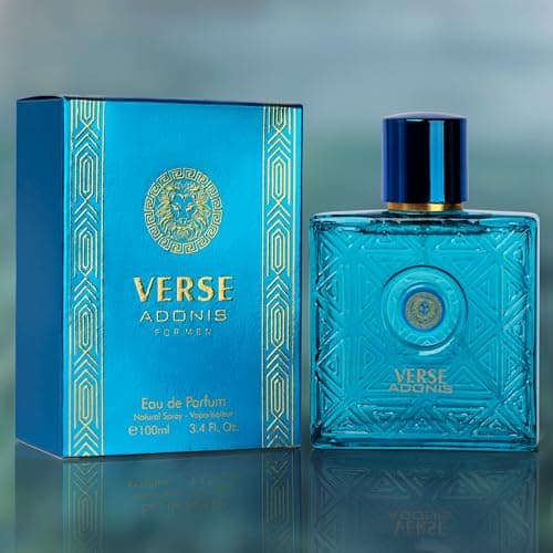 NovoGlow Verse Adonis Eau De Parfum for Men 3.4 Fl. Oz. 100ml Men's Perfume Refreshing Combination of Woody Floral & Fruity Scents - Masculine Scent Lasts All Day A Gift for Any Occasion
