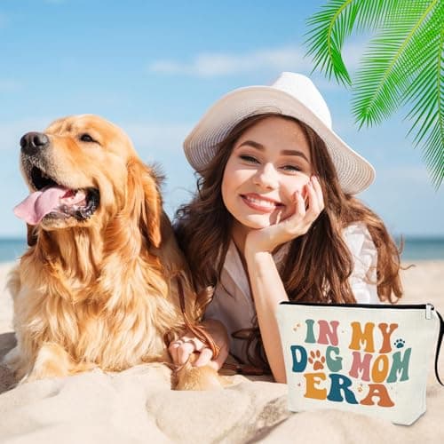 Dog Mom Gifts Makeup Bag IN MY DOG MOM ERA Singer Fans Inspiration Merchandise Travel Cosmetic Zipper Bag Dog Lover Gifts for Girls Women Gifts New Dog Owner