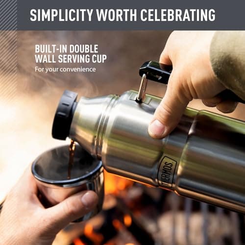 THERMOS Stainless King Vacuum-Insulated Beverage Bottle, 40 Ounce, Midnight Blue