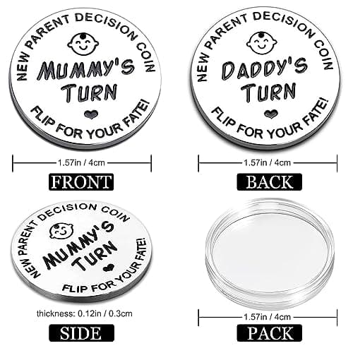 Funny Baby Gift New Parents Decision Gift,Pregnancy Gifts New Dad Mom Gifts,New Parents Gifts for Couples Halloween Thanksgiving for First Time to be Moms Dads Daddy Mummy Double Sided
