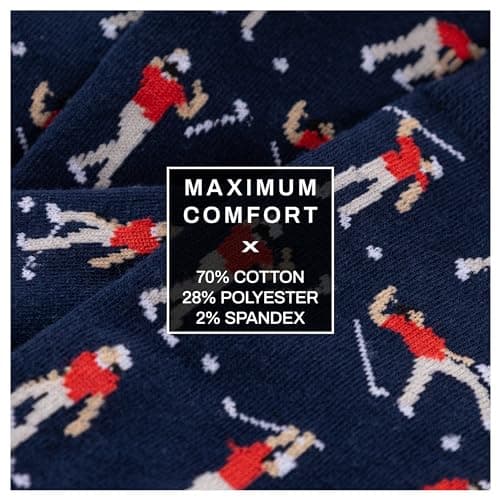 Shanker Golf Socks - Funny Angry Golfer Socks - Funny Golf Gift for Men - 1 Pair per Pack - Size 10-13