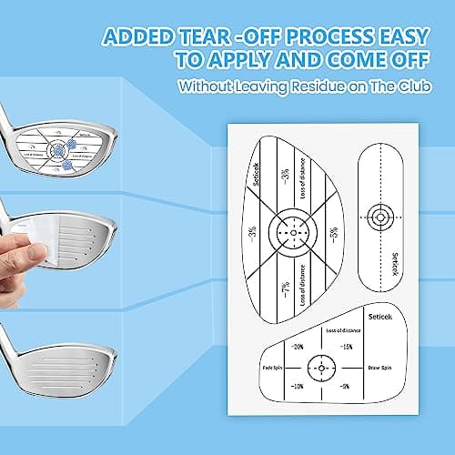 Golf Impact Tape Labels ｜Self-Teaching Sweet Spot and Consistency Analysis ｜ Improve Golf Swing Accuracy and Distance ｜Choose Between 150 Pc and 300 Pc